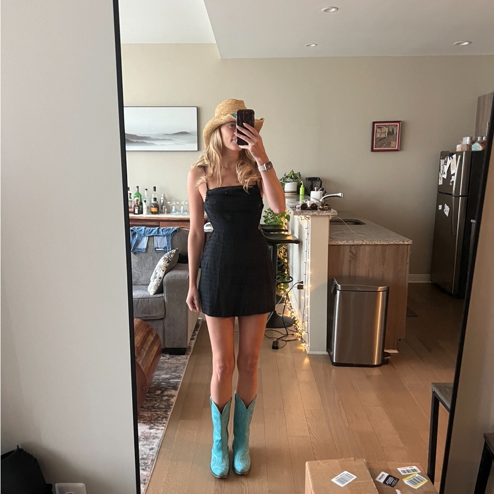 Free People Beyond Chic Mini Dress in Black